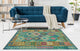 Sun Faded Kilim Behnam Light Blue/Gold Rug, 4'2x6'0