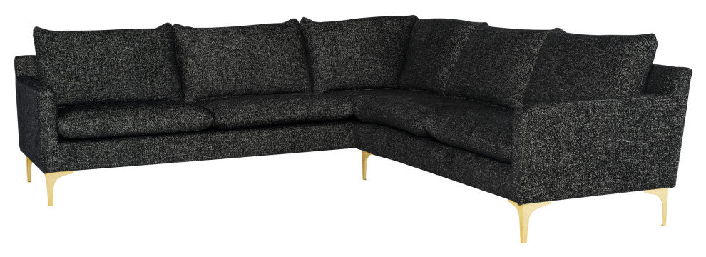 Anders Salt & Pepper Fabric Sectional Sofa, HGSC846