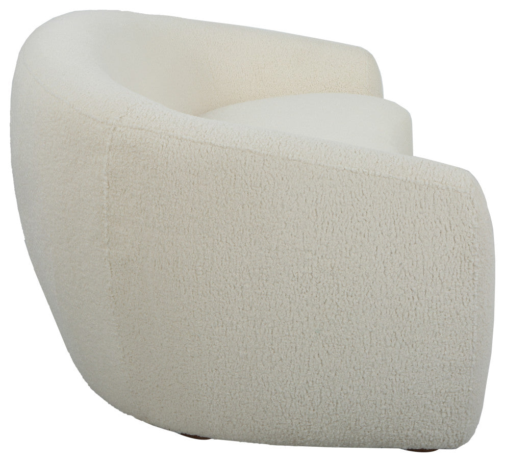 Uttermost 23746 Capra Art Deco White Sofa