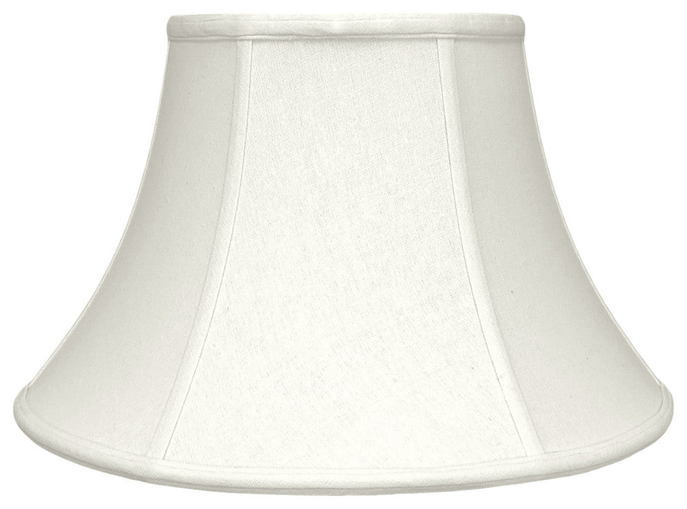 Royal Designs Shallow Bell Basic Lamp Shade, Linen White, 6x13x8.5