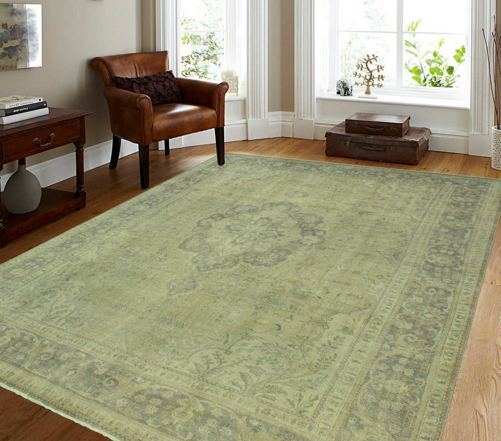Fine Vintage Distressed Scarlett Beige Rug