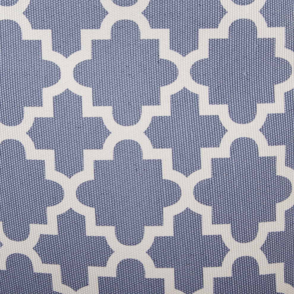 DII Polyester Bin Lattice Stonewash Blue Rectangle Large