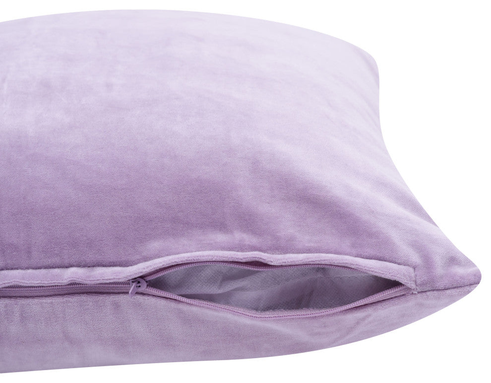 Stacy Garcia Lilac Velvet Handmade Throw Pillow