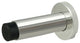 Cylindrical Shape Door Stop With Rose, Wall Mount, Polished Stainless Steel