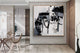 48x48" Crazy Black and White Contemporary Art Large Modern Abstract Painting