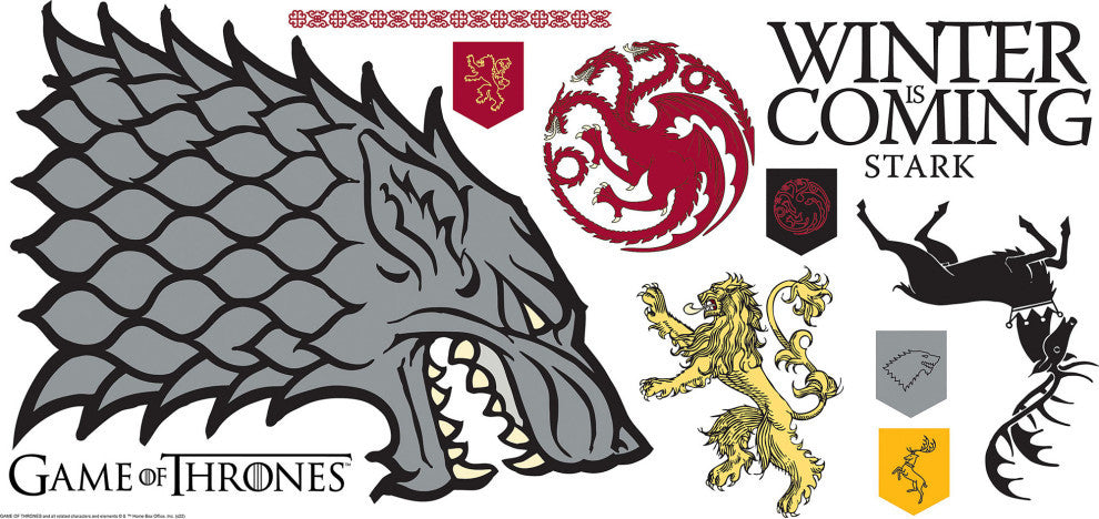 Game Of Thrones Winter Is Coming Stark Giant Peel and Stick Wall Decals
