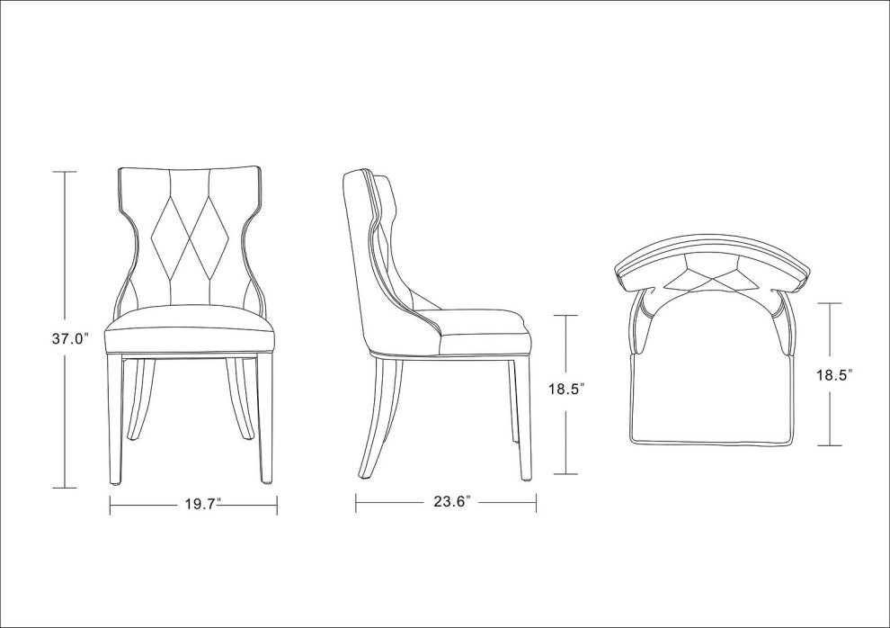 Manhattan Comfort Reine Dining Chairs, Set of 4
