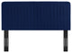 Milenna Channel Tufted Performance Velvet Full/Queen Headboard Navy