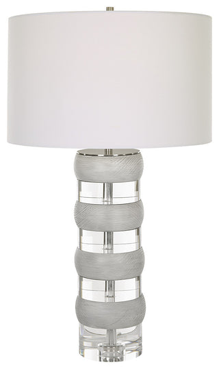 Band Together Crystal & Wood Table Lamp