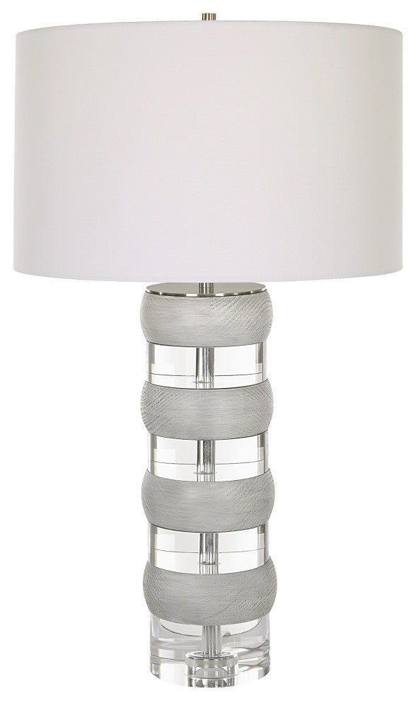 Band Together Crystal & Wood Table Lamp