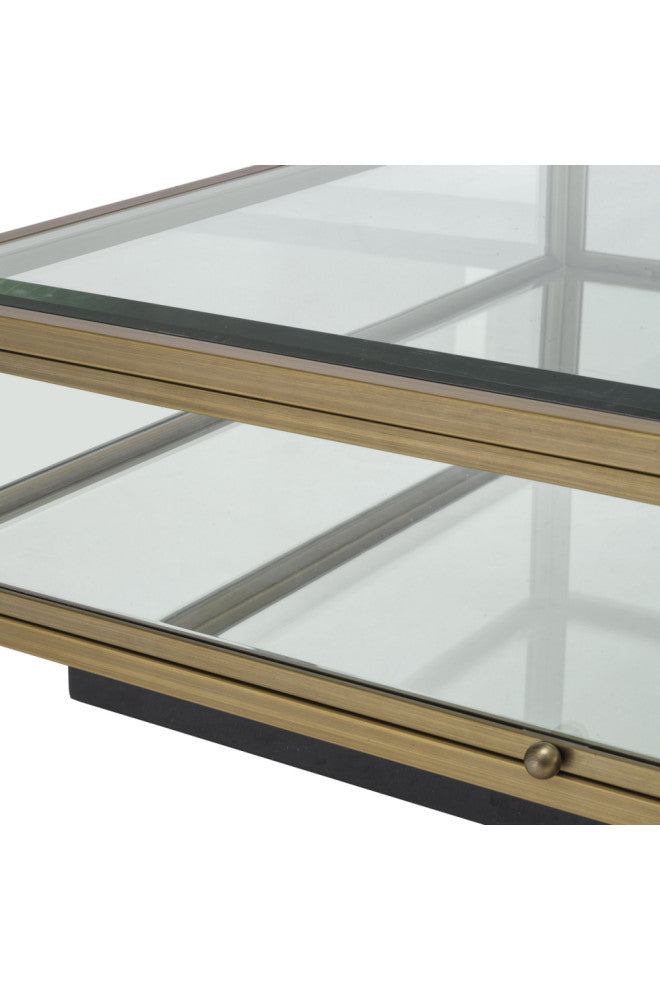 Square Glass Coffee Table, Eichholtz Ryan