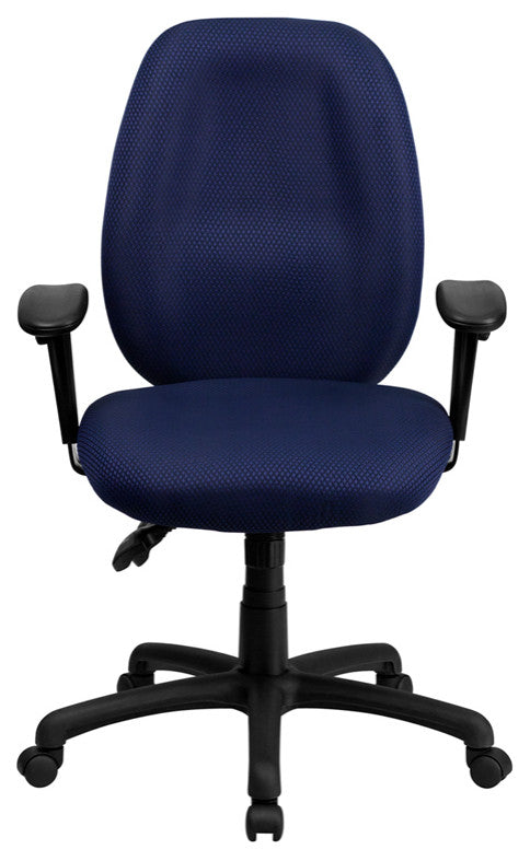 High Back Navy Fabric Ergonomic Executive Swivel Chair