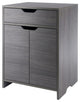 Nova 1-Drawer Storage Cabinet, Charcoal