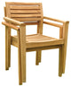 13-Piece Teak Dining Set, 122" Extn Rectangle Table, 12 Montana Stacking Chairs