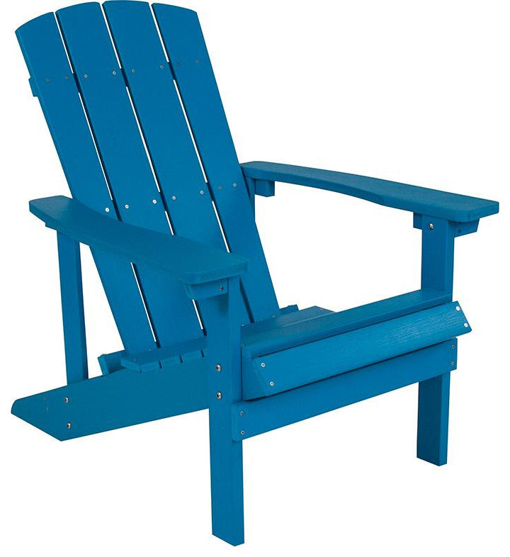 Charlestown All-Weather Poly Resin Wood Adirondack Chair, Blue