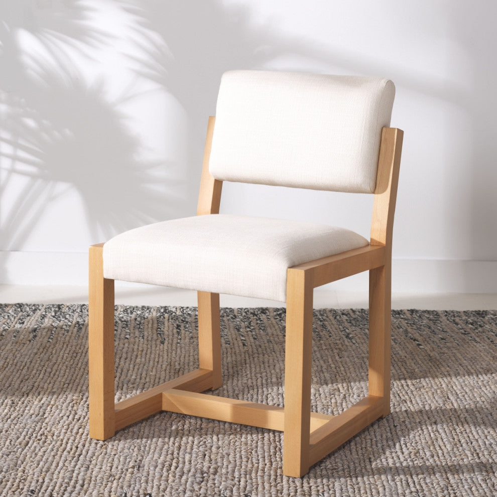 Safavieh Couture Galileo Linen Dining Chair, Sand