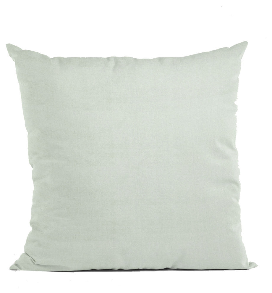 Baby Blue Solid Shiny Velvet Luxury Throw Pillow, Double sided 22"x22"