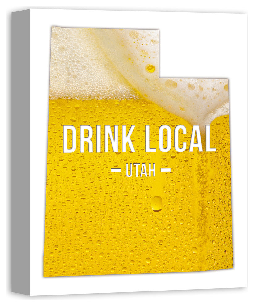 Utah Drink Local Beer Wall Art, Canvas
