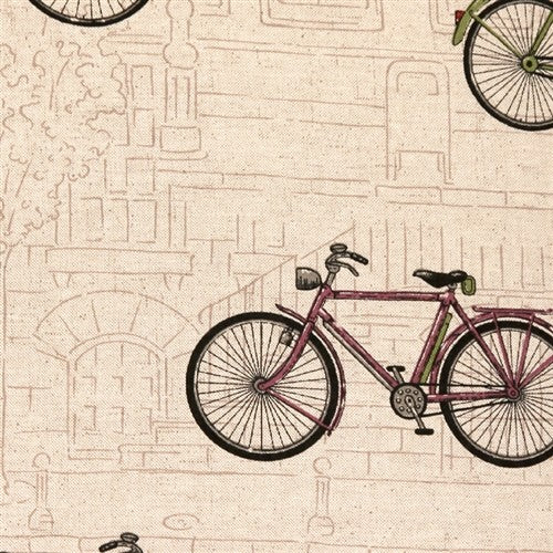 Pillow Decor - Vintage Bicycle 22 x 22 Throw Pillow