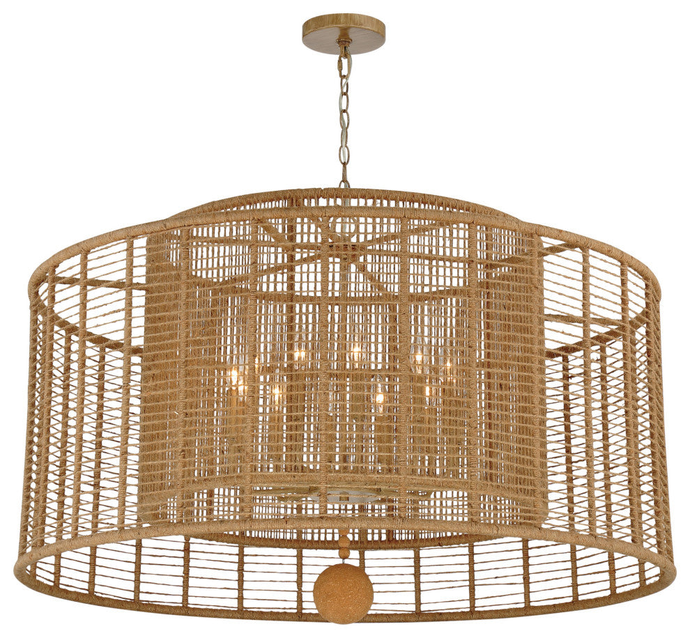 Crystorama Lighting Group JAY-A5009 Jayna 12 Light 43"W Drum - Burnished Silver