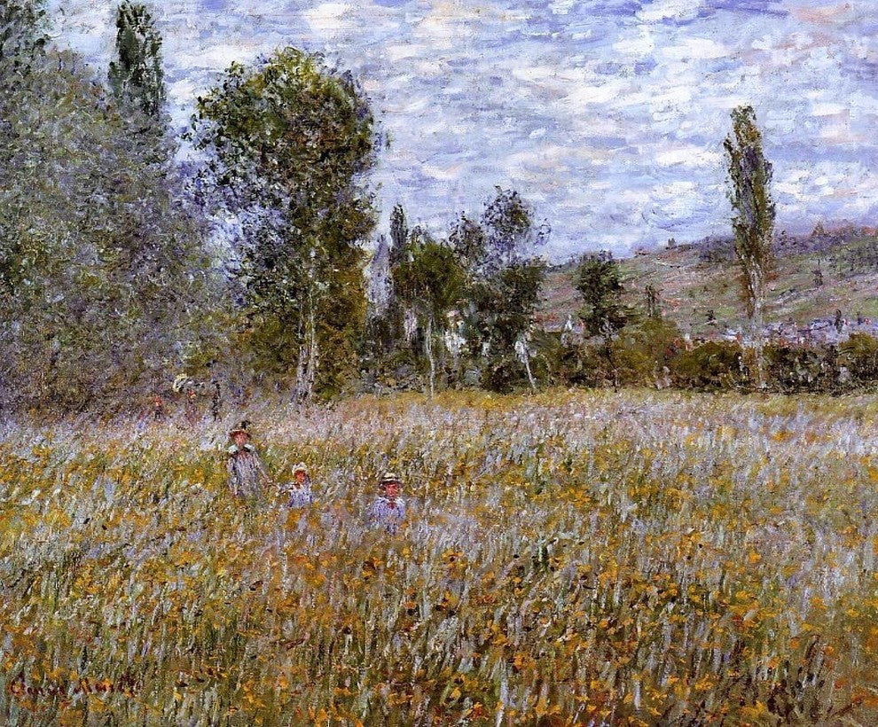 Claude Oscar Monet A Meadow, 20"x25" Wall Decal Print