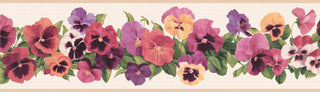 Flowers Peel and Stick Wallpaper Border 15'x7"