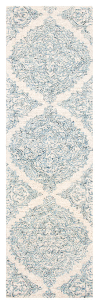 Safavieh Couture Abstract Collection, ABT346 Rug, Ivory/Blue, 2'3"x6'