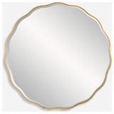 Uttermost 09943 Aneta 60" Diameter Circular Beveled Accent Mirror - Gold