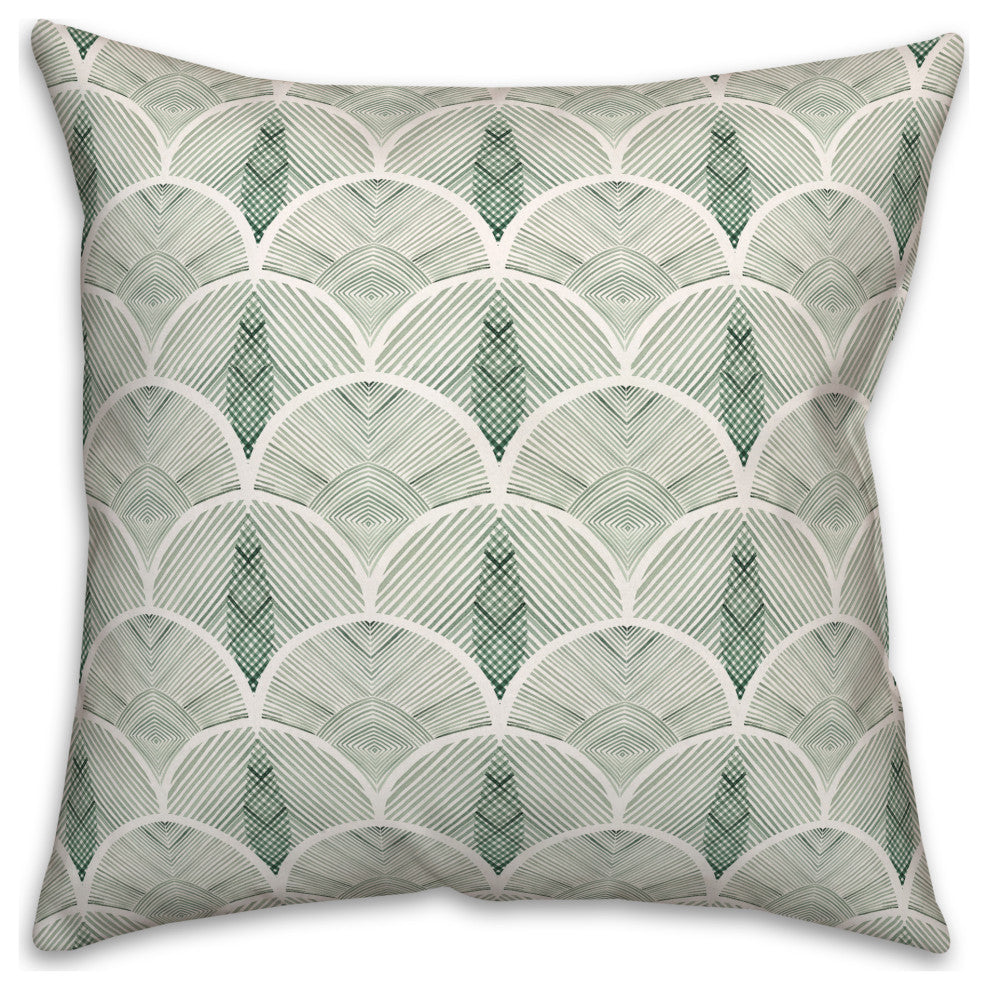 Abstract Leaves 18 x 18 Spun Poly Pillow