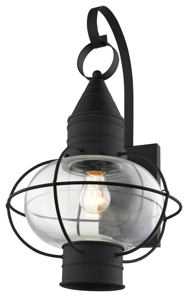 Newburyport 1-Light Wall Lantern, Black