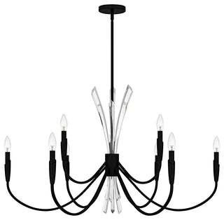 Quoizel CCY5040 Cecily 9 Light 40"W Crystal Candle Style - Matte Black