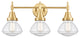Innovations 447-3W-SG-G324-LED 3-Light Bath Vanity Light, Satin Gold
