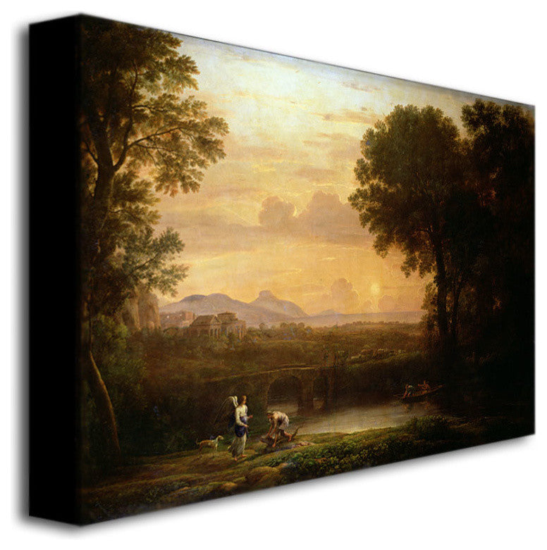 'Landscape at Dusk' Canvas Art by Claude Lorrain