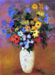 Odilon Redon Large Bouquet in a Japanese Vase Premium Canvas Print