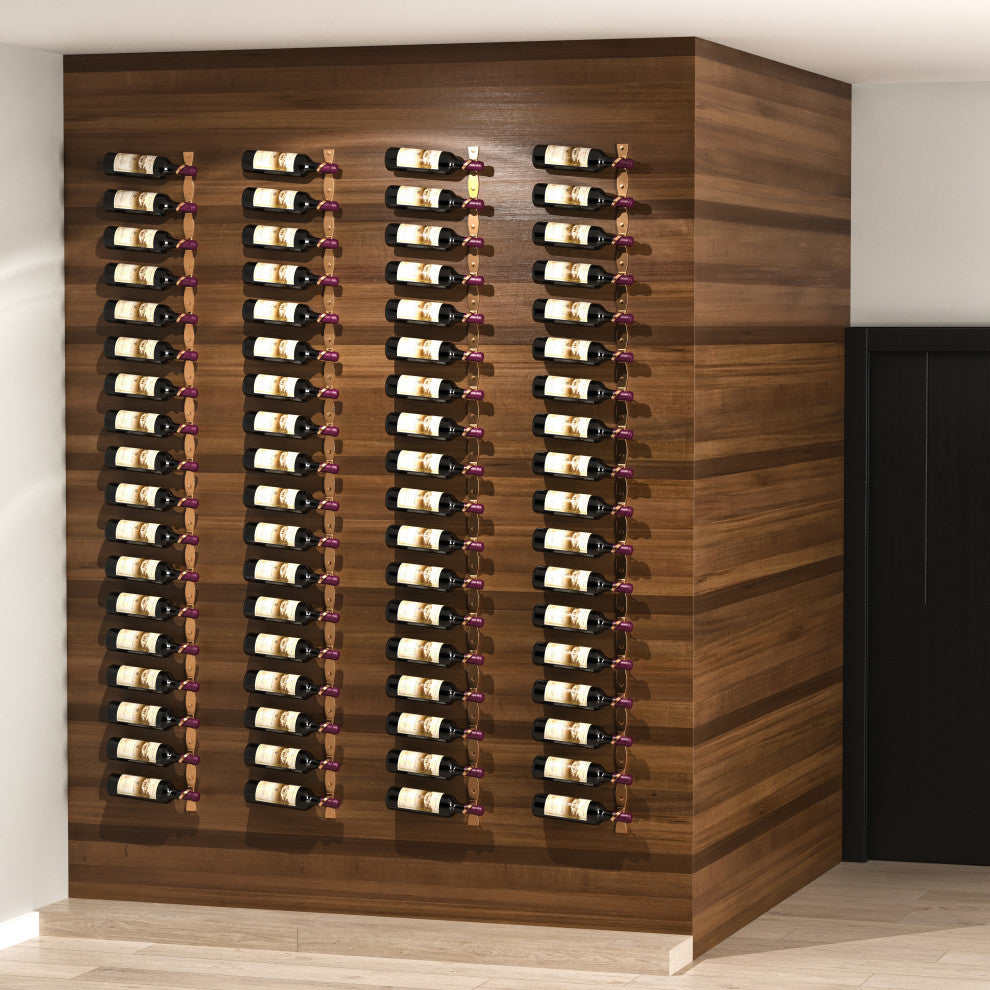 Helix Single 30 (minimalist wall mounted metal wine rack kit), Matte Black, Right Facing Bottle