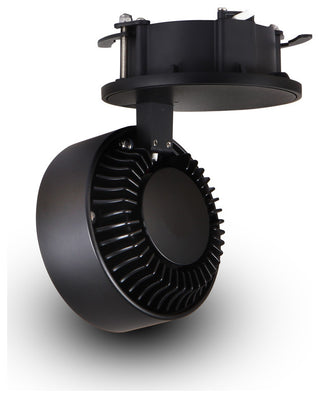 Integrated LED Flush Mounted Adjustable Downlight Commercial Grade, Black