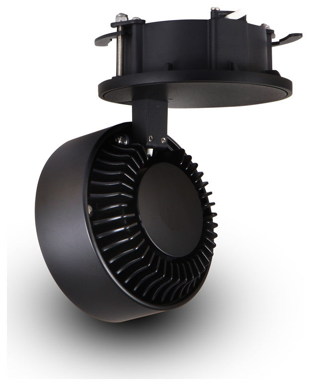 Integrated LED Flush Mounted Adjustable Downlight Commercial Grade, Black