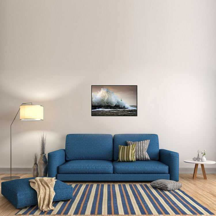 "The Wall" Framed Canvas Giclee by Niels Christian Wulff, 37x25"