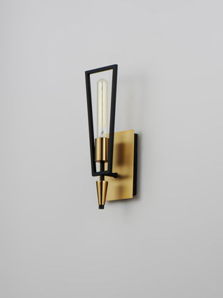 Maxim 11651 Wings 15" Tall Wall Sconce - Black / Satin Brass