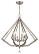 Diamond Chandelier, Brushed Nickel