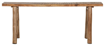 Elaine Acacia Rustic Skinny Bench, Natural by East at Main