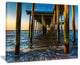 "Fishing Pier and Waves At Atlantic Sea" Sea Pier Wall Art, 20"x12"