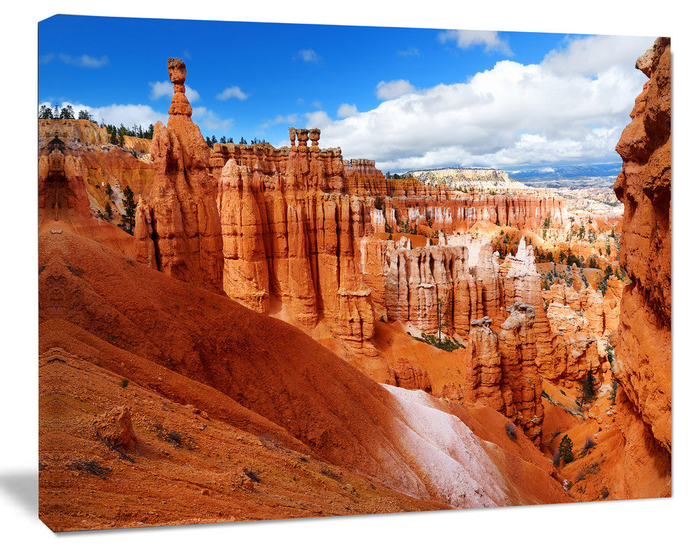 Sandstone Hoodoos in Bryce Canyon, Landscape Canvas Art Print, 20"x12"