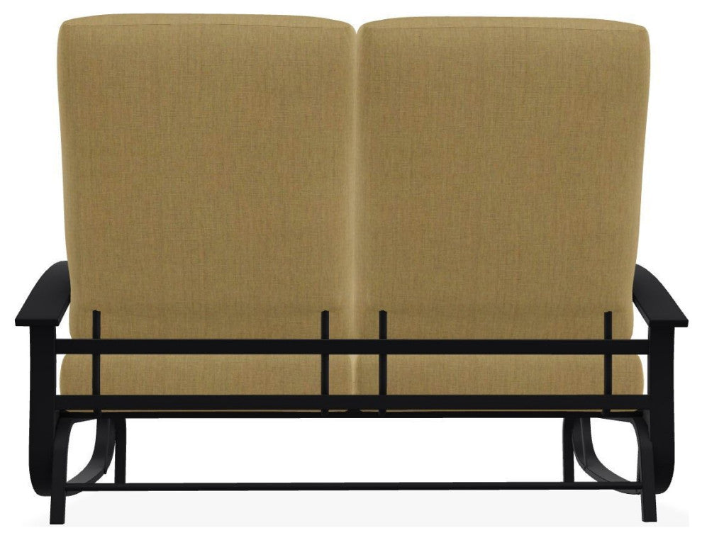 Belle Isle Cushion Deep Seating 2-Seat Glider, Stucco/Black