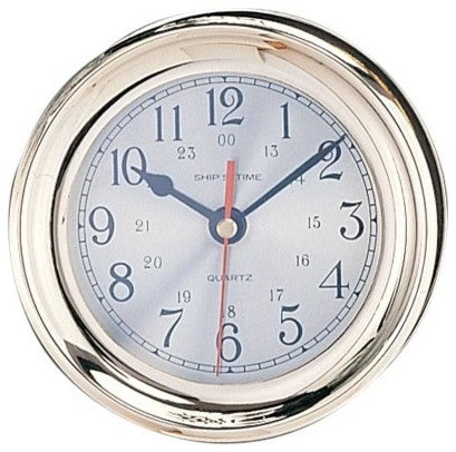 6" Polished Brass Quartz Captain's Clock
