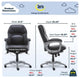 Serta Delvin Wellness by Design Executive Office Chair Bonded Leather Black