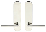 Stockholm Lever, Tubular Passage, Polished Stainless Steel, 2-3/8" Backset