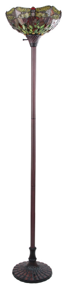 CHLOE Lighting CH3T471RD14-TF1 EMPRESS Dragonfly Bronze 1 Light Torchiere Lamp