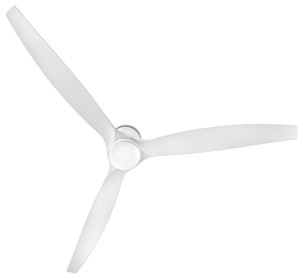 Hinkley Hover 72" Integrated LED Flush Mount Ceiling Fan, Matte White