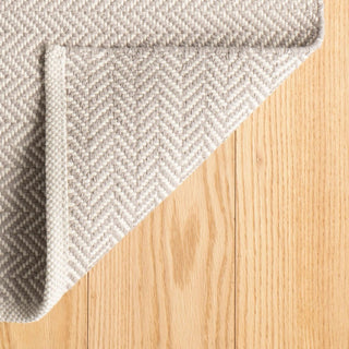 Dash & Albert Herringbone Dove Grey Handwoven Cotton Rug, Grey, 8' x 10'